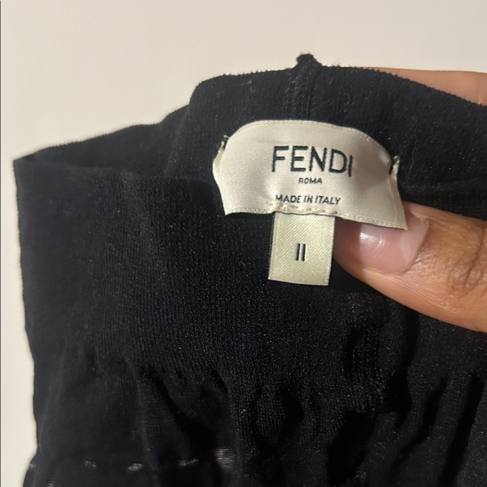 Fendi Black Geometric Tights (box & price tags included) - Picture 2 of 8